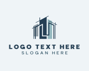 Structure - Architecture Property Blueprint logo design