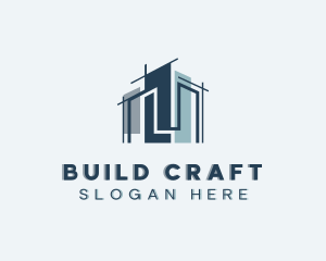 Architecture Property Blueprint logo design