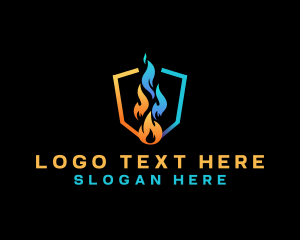 Heat Cool Flame Shield Logo