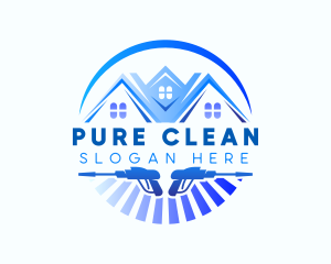 Pressure Washer Cleaning logo design