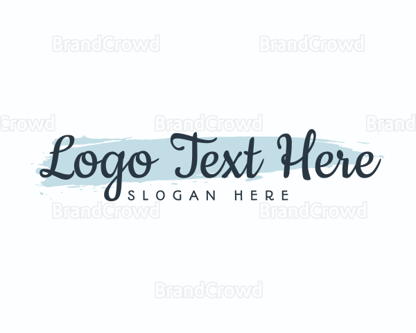 Watercolor Cursive Brush Logo