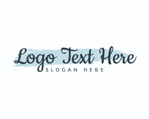 Vlog - Watercolor Cursive Brush logo design