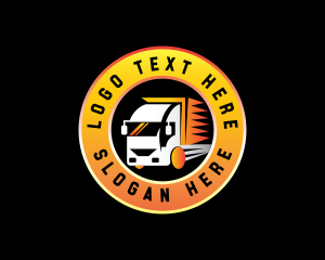 Flatbed - Freight Haulage Truck logo design