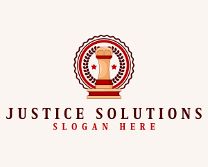 Judicial - Notary Legal Stamp logo design