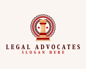 Notary Legal Stamp logo design