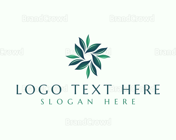 Garden Wreath Leaves Logo