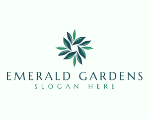 Garden Wreath Leaves logo design