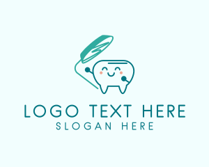 Happy - Stomatoscope Tooth Mirror logo design