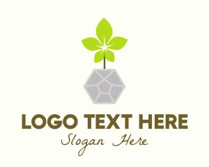 Vegan - Natural Pot Gardening logo design