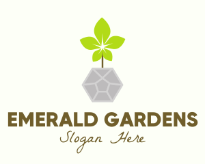 Natural Pot Gardening logo design