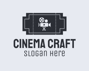 Filmmaking - Film Movie Ticket logo design