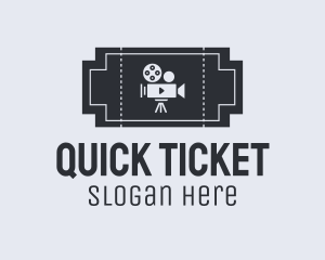 Ticket - Film Movie Ticket logo design