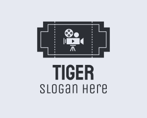 Media Player - Film Movie Ticket logo design