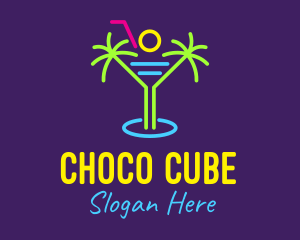 Sign - Tropical Island Beach Cocktail logo design