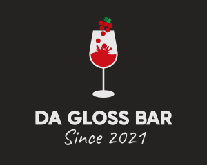 Wine Glass Bar  logo design