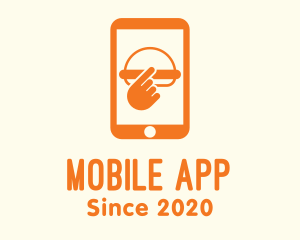 Online Mobile Burger logo design