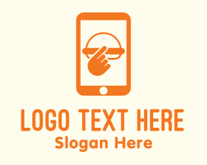 Online Mobile Burger Logo