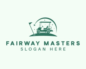 Golfer - Golf Cart Caddie logo design