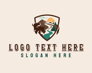 Horn - Mountain Valley Bison logo design
