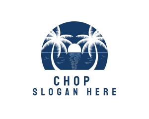 Island - Blue Ocean Beach logo design