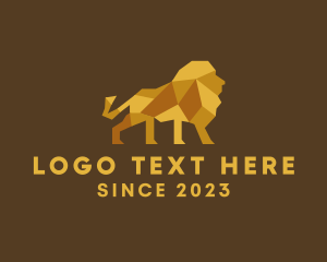 Wildlife Center - Origami Lion Craft logo design