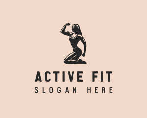 Fit - Woman Fitness Trainer logo design