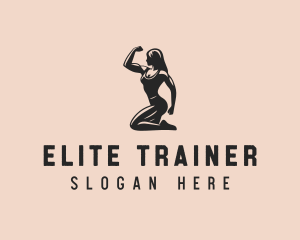 Woman Fitness Trainer logo design