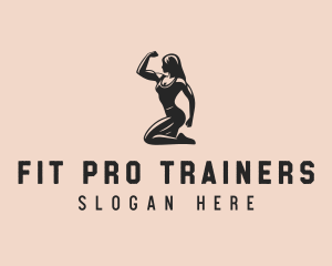 Woman Fitness Trainer logo design