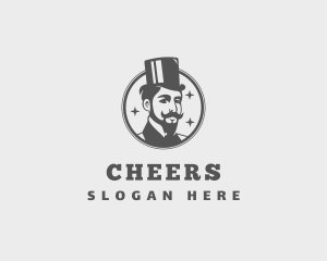 Abraham Lincoln - Top Hat Gentleman logo design