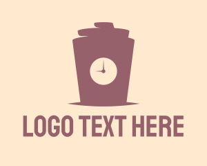 Stopwatch - Coffee Cup Time logo design