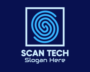 Fingerprint Security Scan logo design