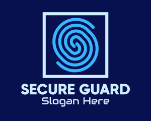 Fingerprint Security Scan logo design