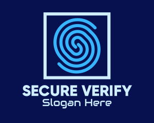 Fingerprint Security Scan logo design