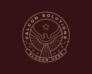 Falcon - Eagle Falcon Wings logo design