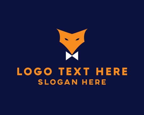 Wolf - Fox Bow Tie logo design