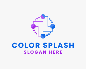 Colorful Team Network logo design