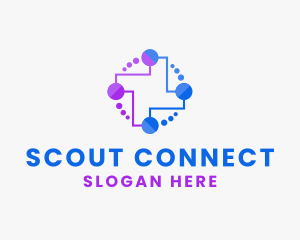 Colorful Team Network logo design