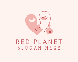 Red Heart Earrings logo design