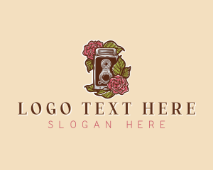 Vlogging - Bloom Camera Photography logo design