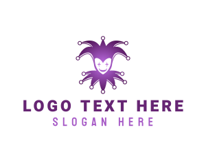 Comedian - Jester Joker Clown logo design