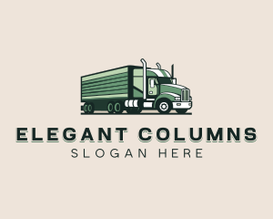 Trucking Transportation Logistics Logo