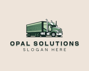 Trucking Transportation Logistics Logo