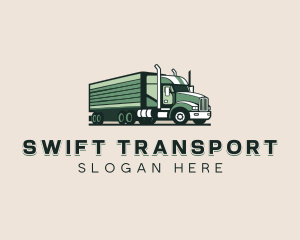 Trucking Transportation Logistics Logo