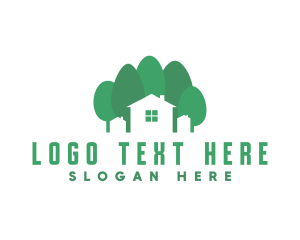 Lawn - House Tree Garden logo design