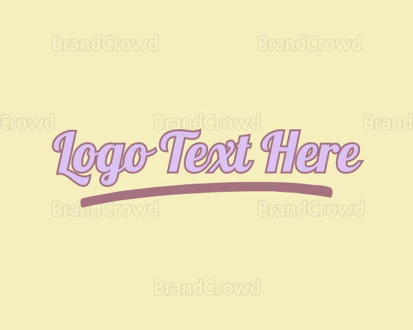 Quirky Pastel Wordmark Logo