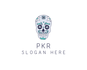 Festival - Flower Festive Skull logo design