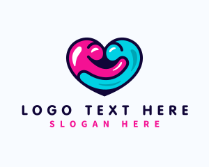 Mate - Heart Hug Social logo design