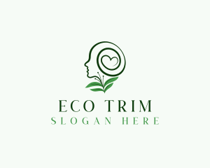 Eco Leaf Mental Health logo design