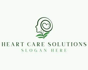 Eco Leaf Mental Health logo design