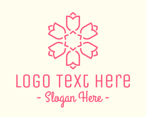 Flower Stall - Beautiful Tulip Hexagon logo design